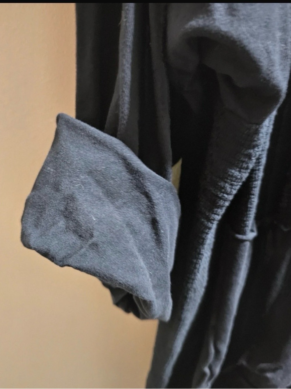 Marisima Italy Black Vintage Rock N Roll Hooded Duster Cardigan NWT OS - Picture 10 of 11